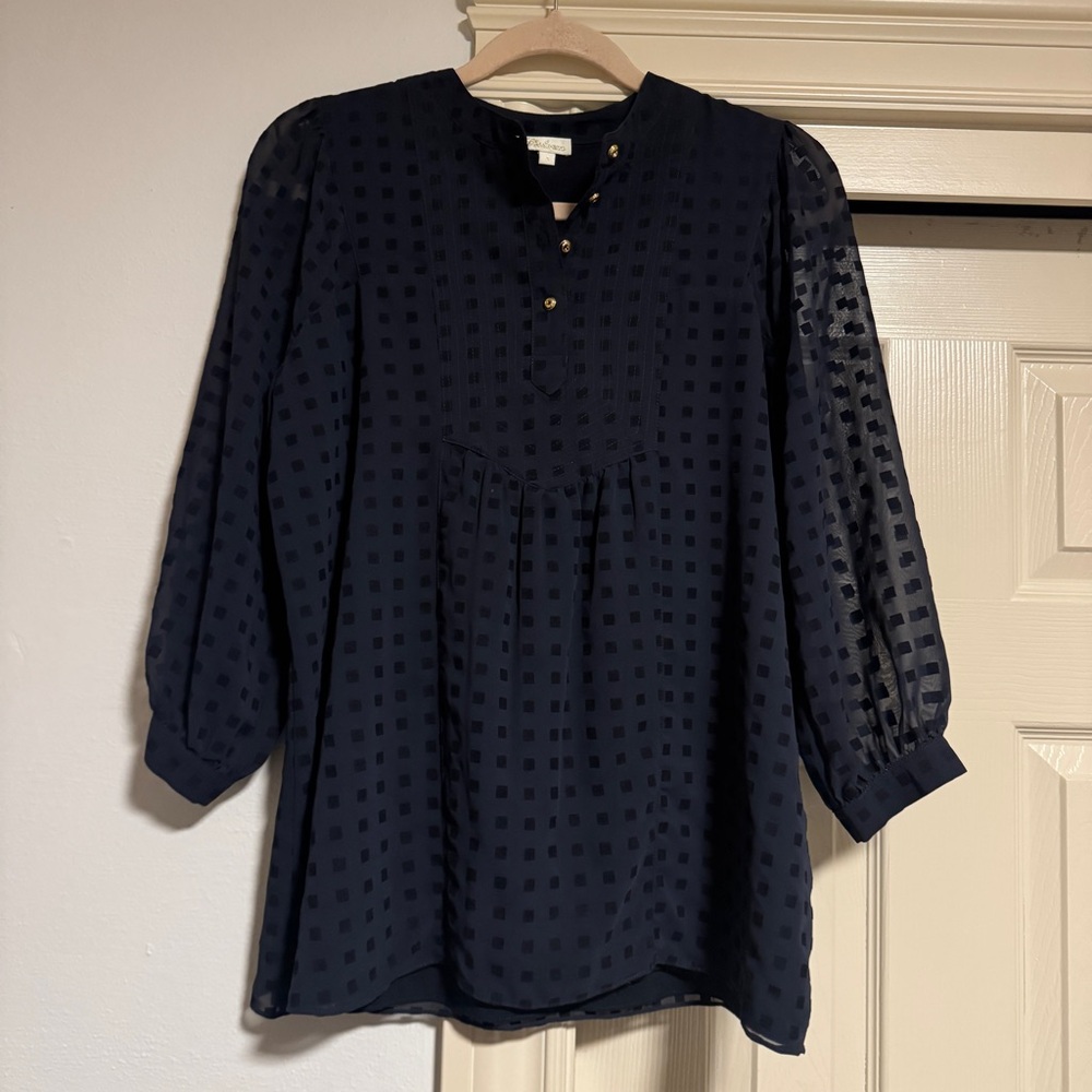 Shoshanna Navy Blouse
